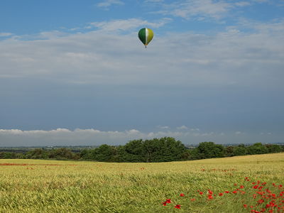 vol en globus sobre Igualada i la comarca de l'Anoia