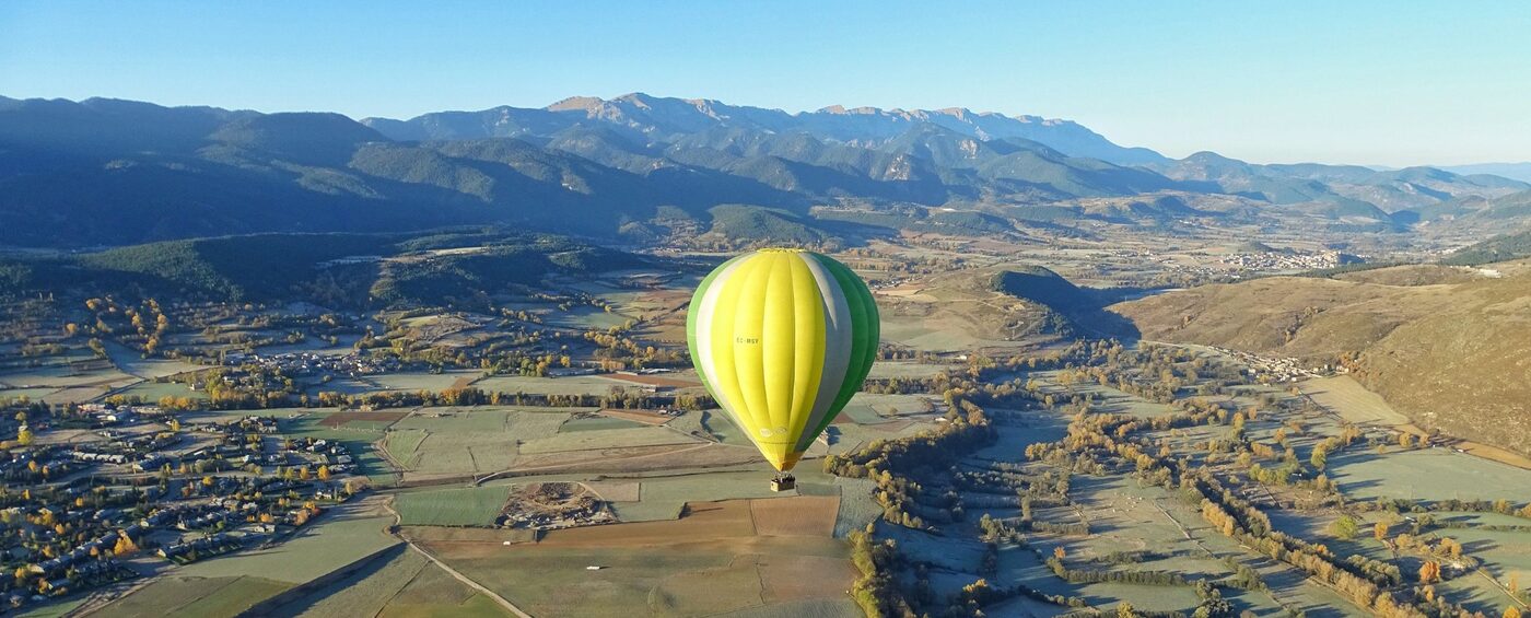 Vol en globus sobre la Cerdanya, Catalunya